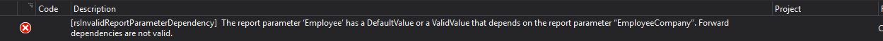 Forward dependencies are not valid.