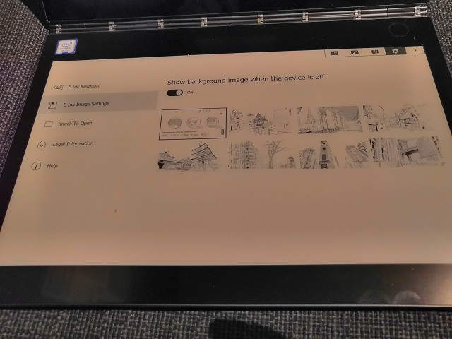 Yoga Book C930 e-ink background